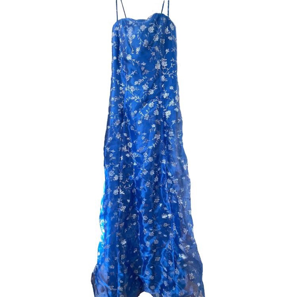 Water signs Blue prom dress